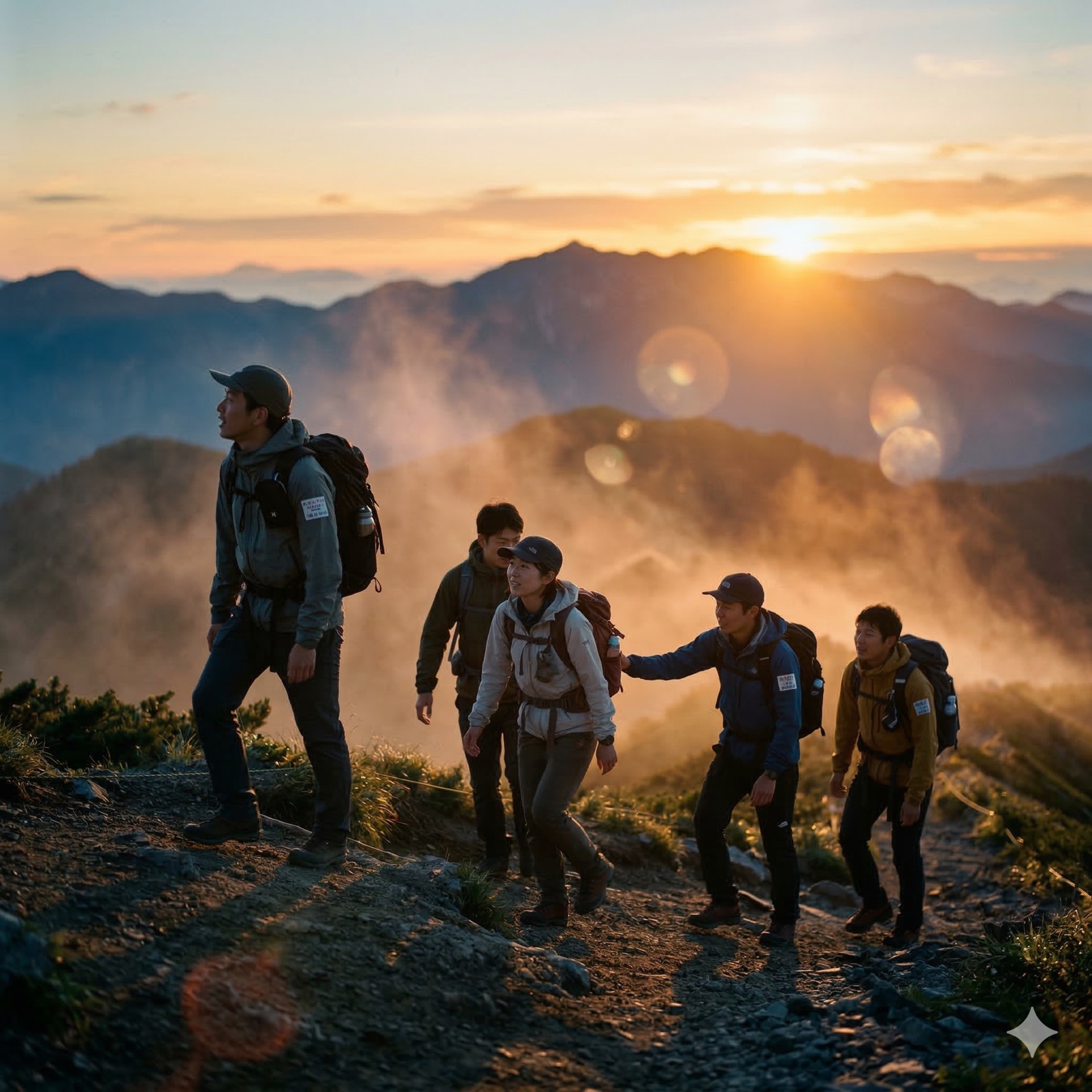 チームで山頂を目指す